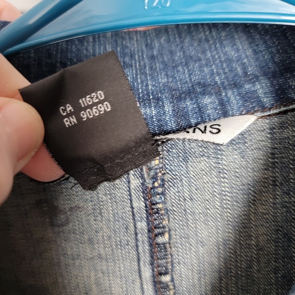 Kenzie Long Denim Jacket Trench Coat Women's 4 Y2K Indie Sleaze Jean Duster - Picture 10 of 11